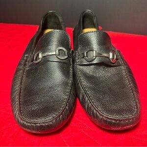 Marc Joseph Black Leather Slip-On Loafers